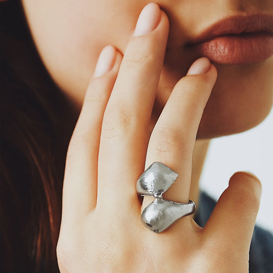 MUSE sculptural ring - Silver