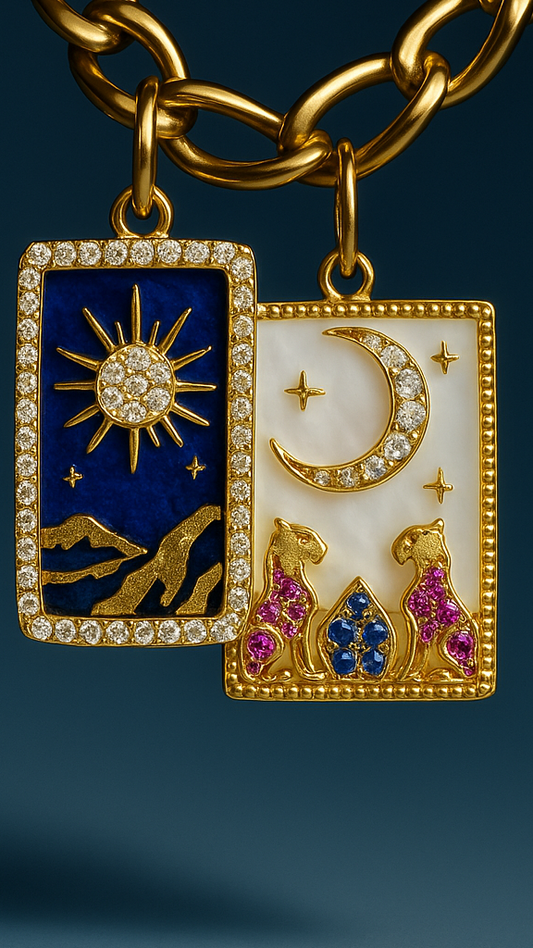 Etheral tarot card pendant