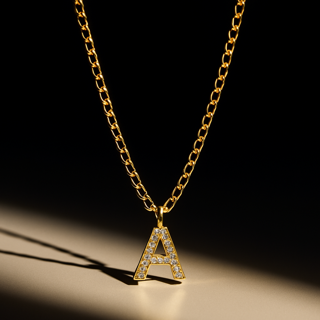 Diamond Initial Dainty Necklace