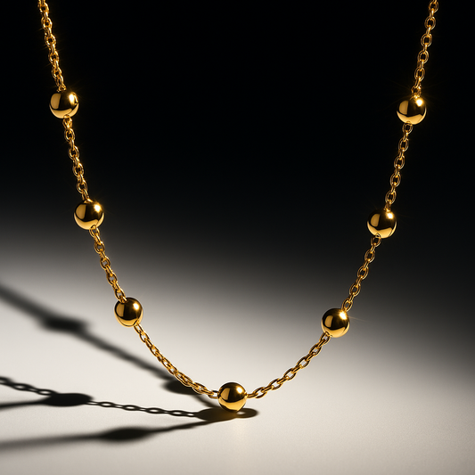 Gold Satellite Orb Chain