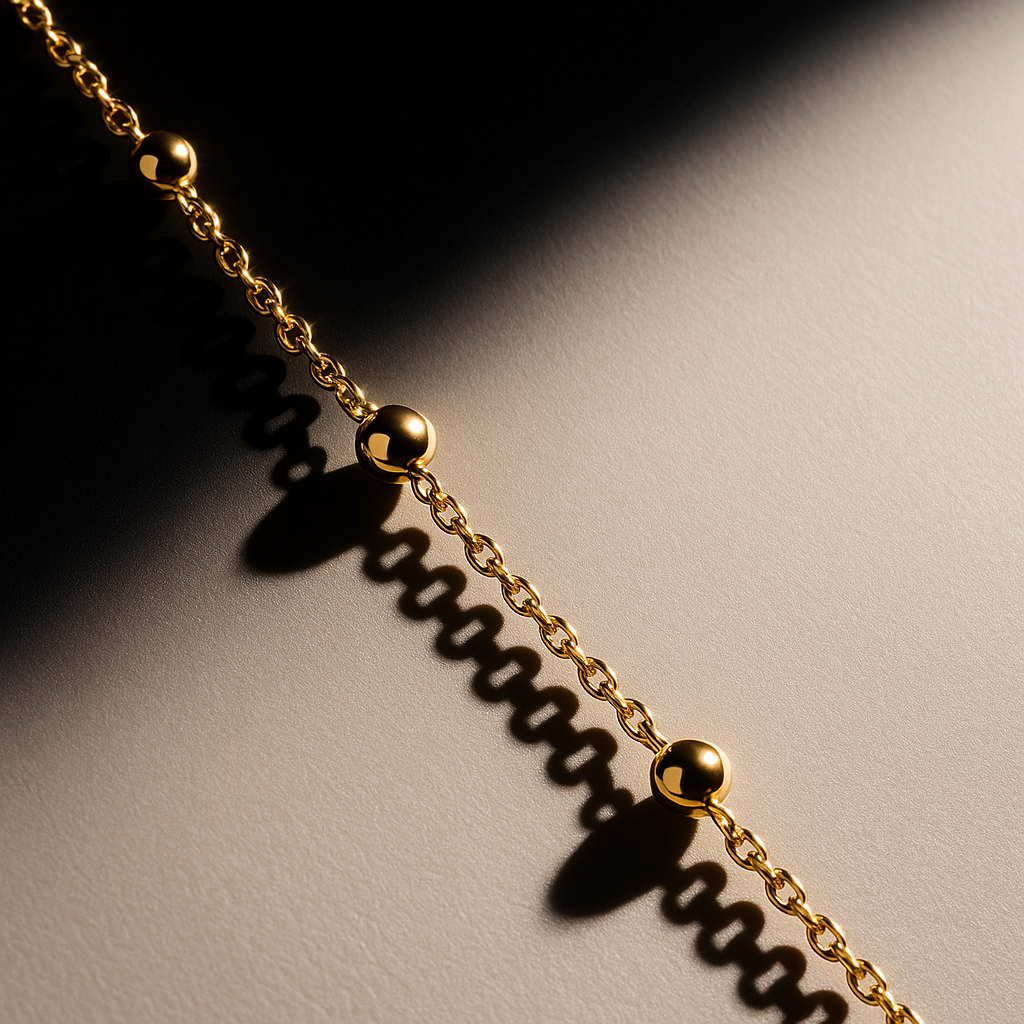 Gold Satellite Orb Chain