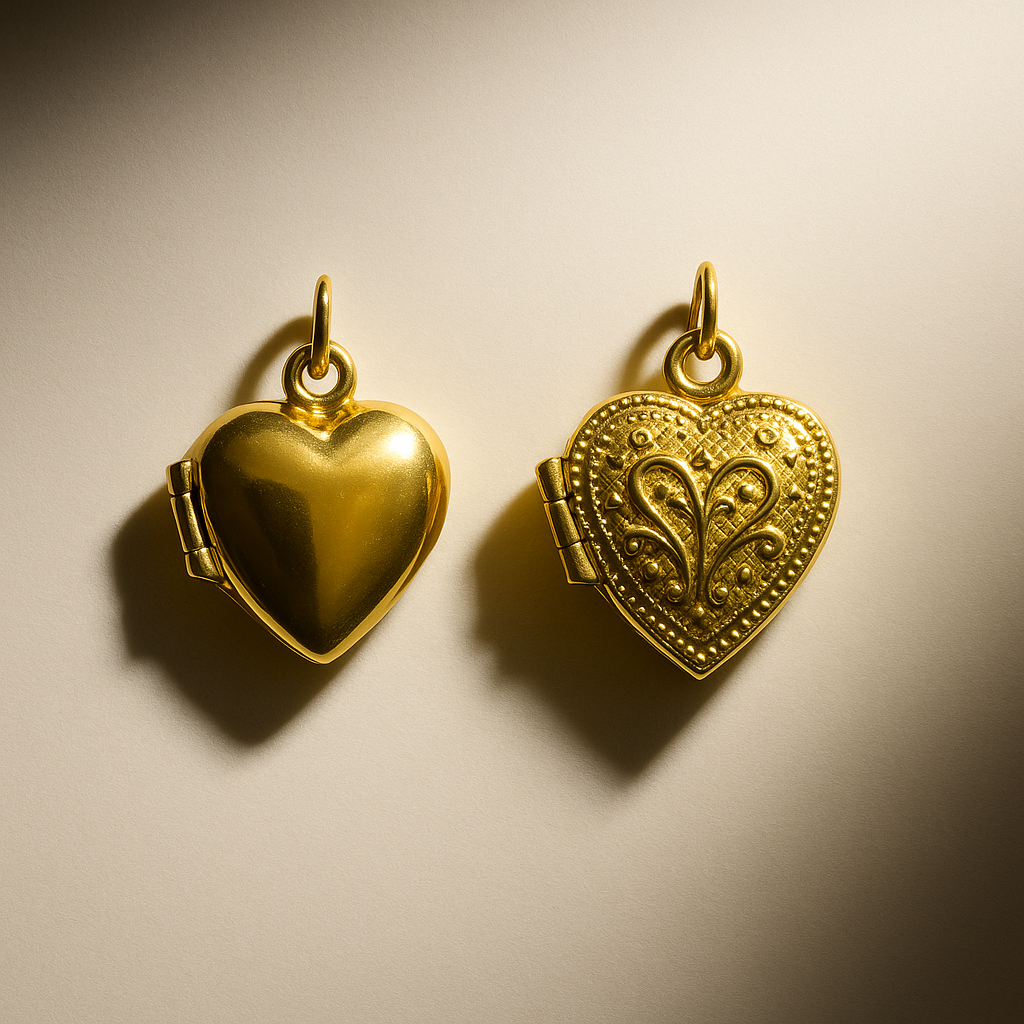 Double sided Perfume heart pendant