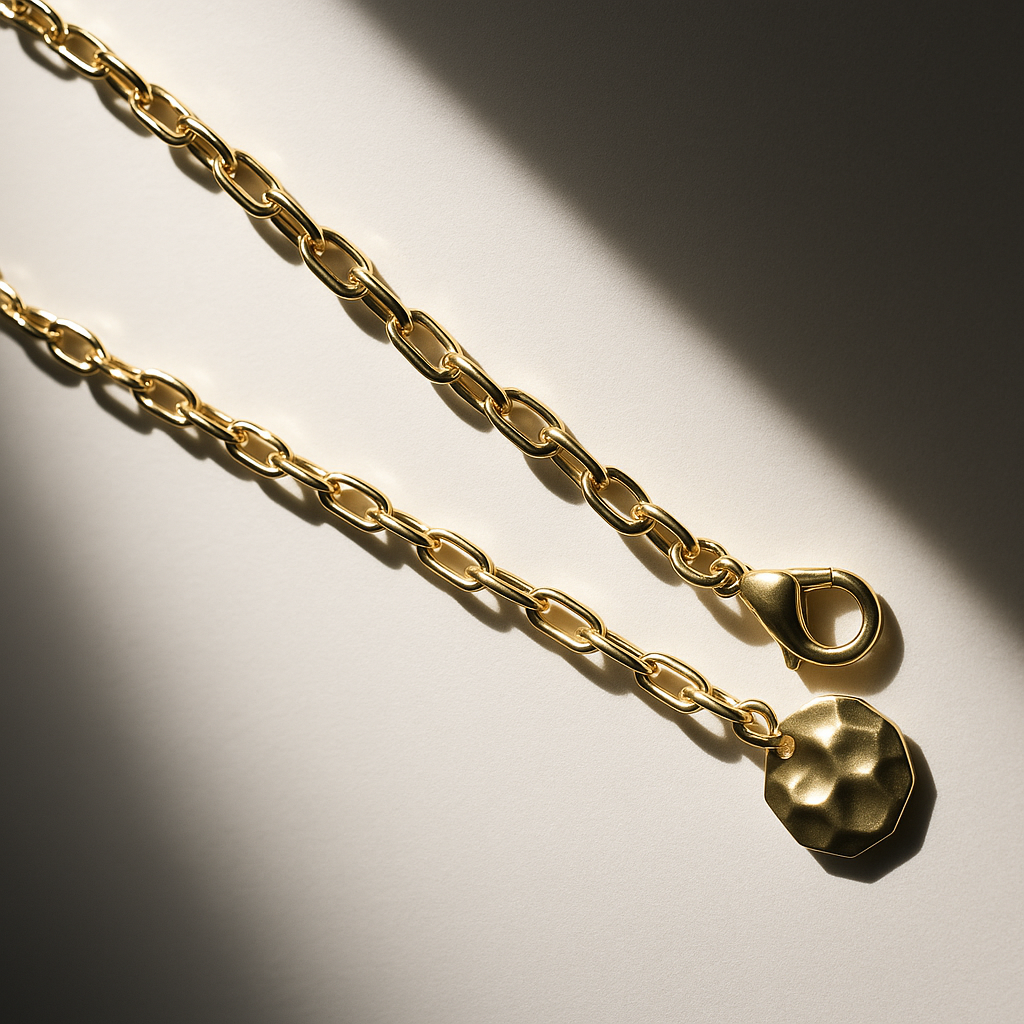 Cable Chain Diamond Initial Gold Name Necklace