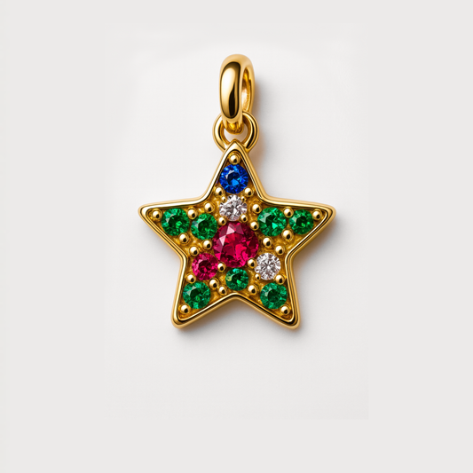 Micro Páve starfish charm