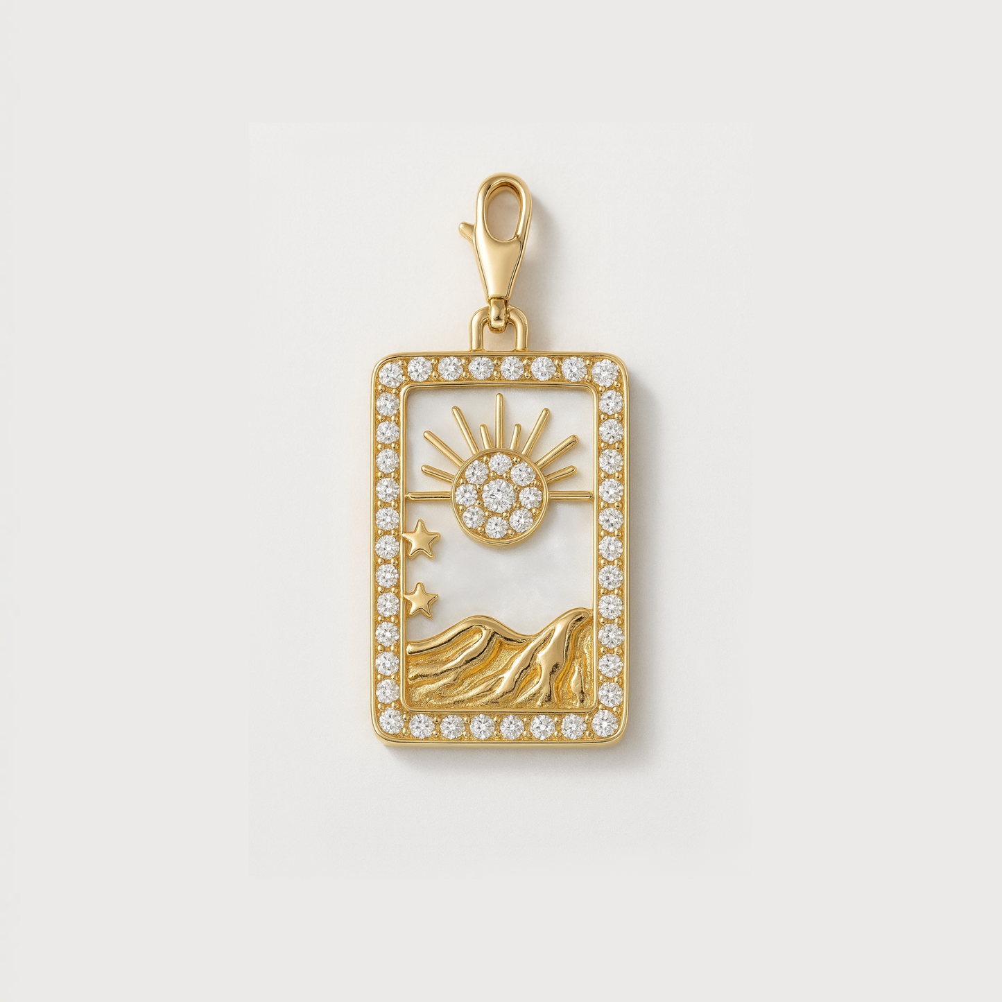 Champagne pearl rising pendant
