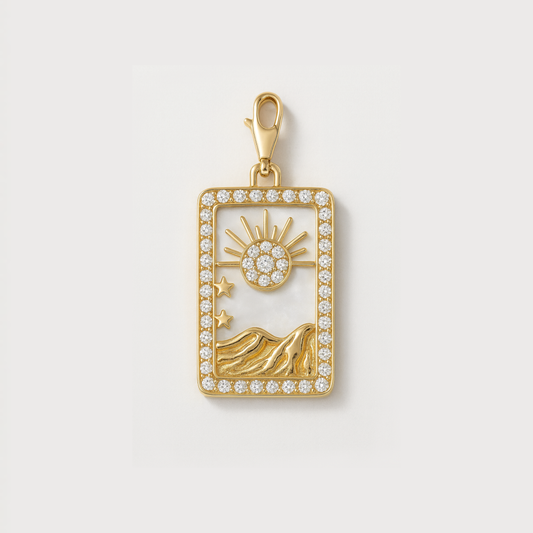 Champagne pearl rising pendant