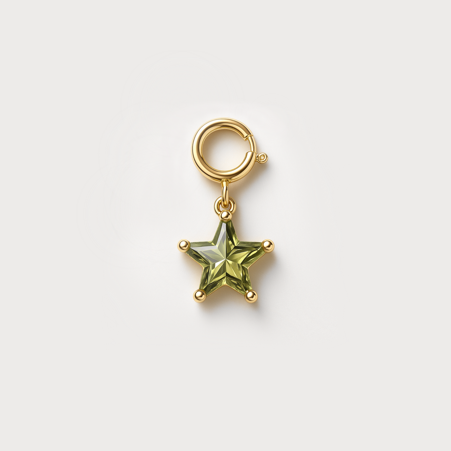 Mini Astrid Star Charm - Light Green