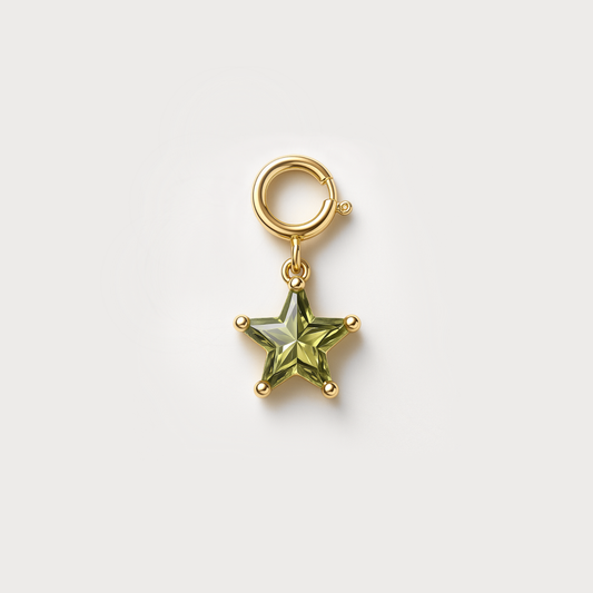Mini Astrid Star Charm - Light Green
