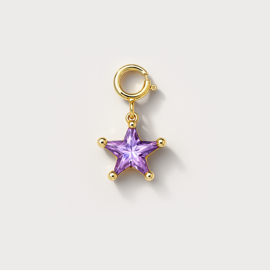 Mini Astrid Star Charm - Purple