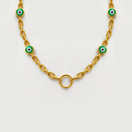 Gold Evil Eye Necklace