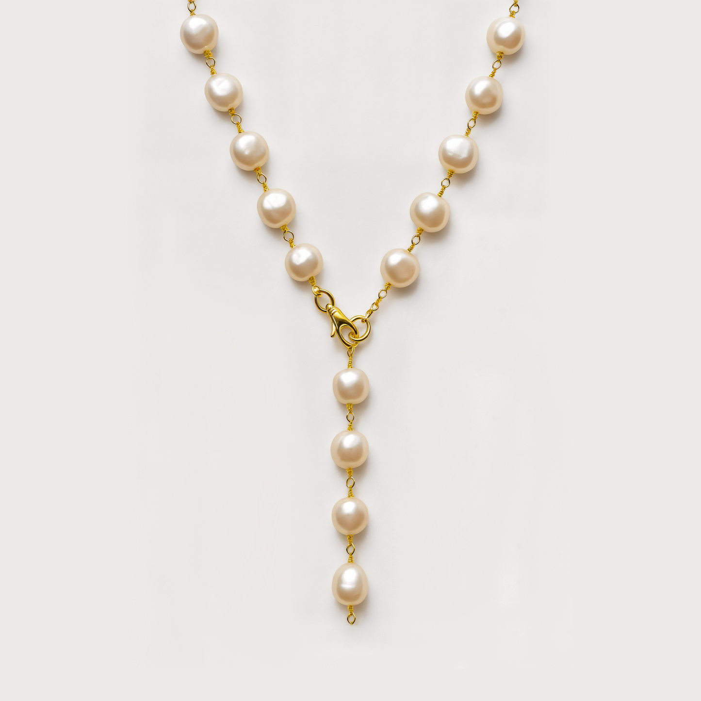 3-in-1 Gold Pearl Necklace