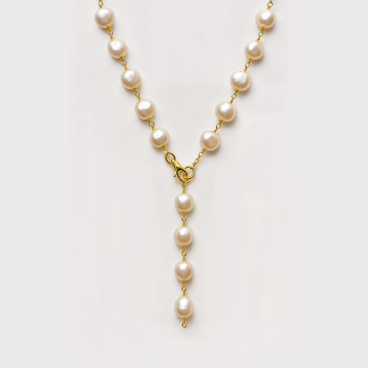 3-in-1 Gold Pearl Necklace