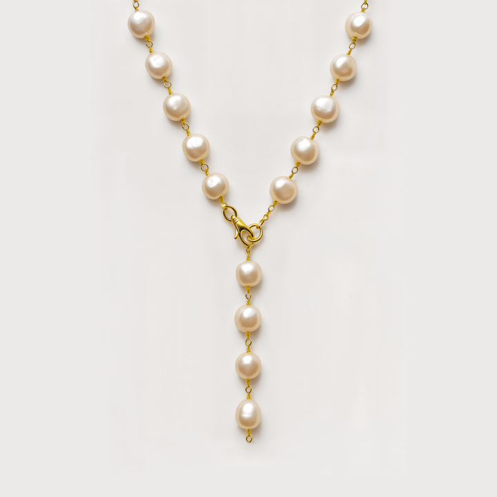 3-in-1 Gold Pearl Necklace