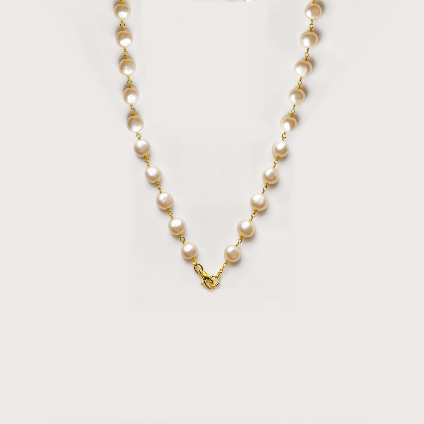 3-in-1 Gold Pearl Necklace