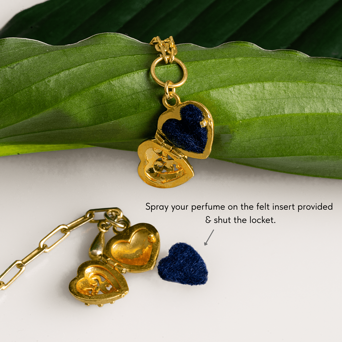 2 initial gold perfume necklace