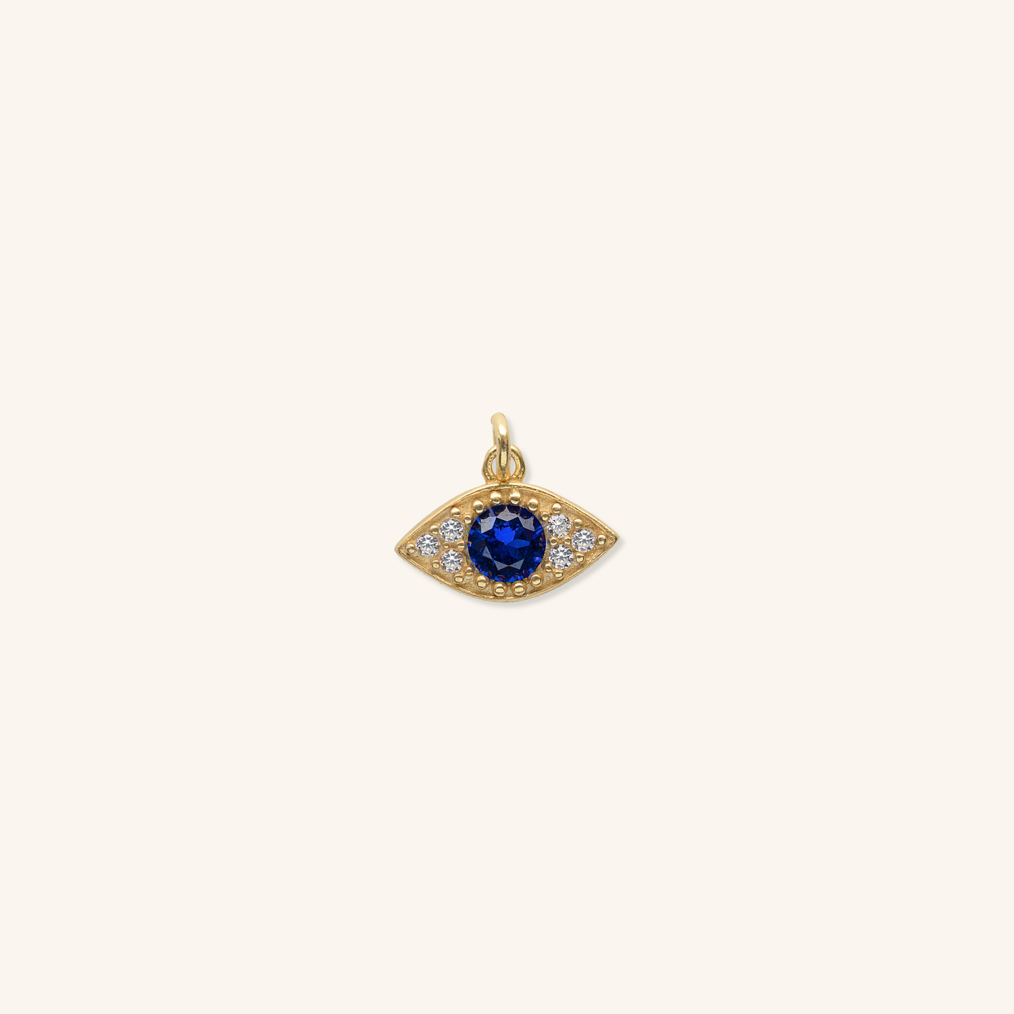 Evil eye statement gold necklace