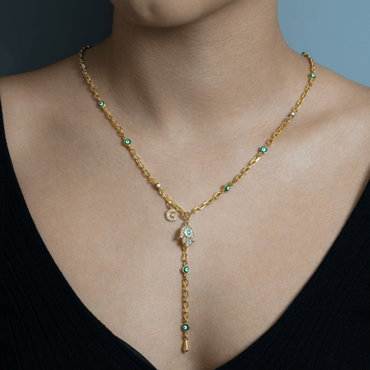 Evil Eye Lariat Necklace