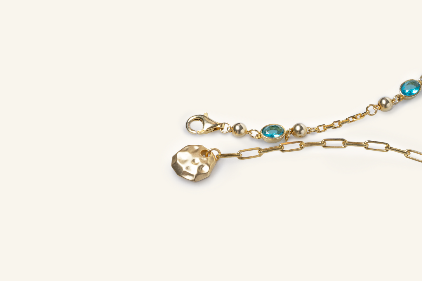 Aliä Turquoise Gemstone Initial Letter Necklace