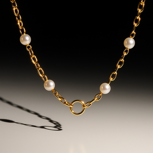 Gold Freshwater Pearl Necklace