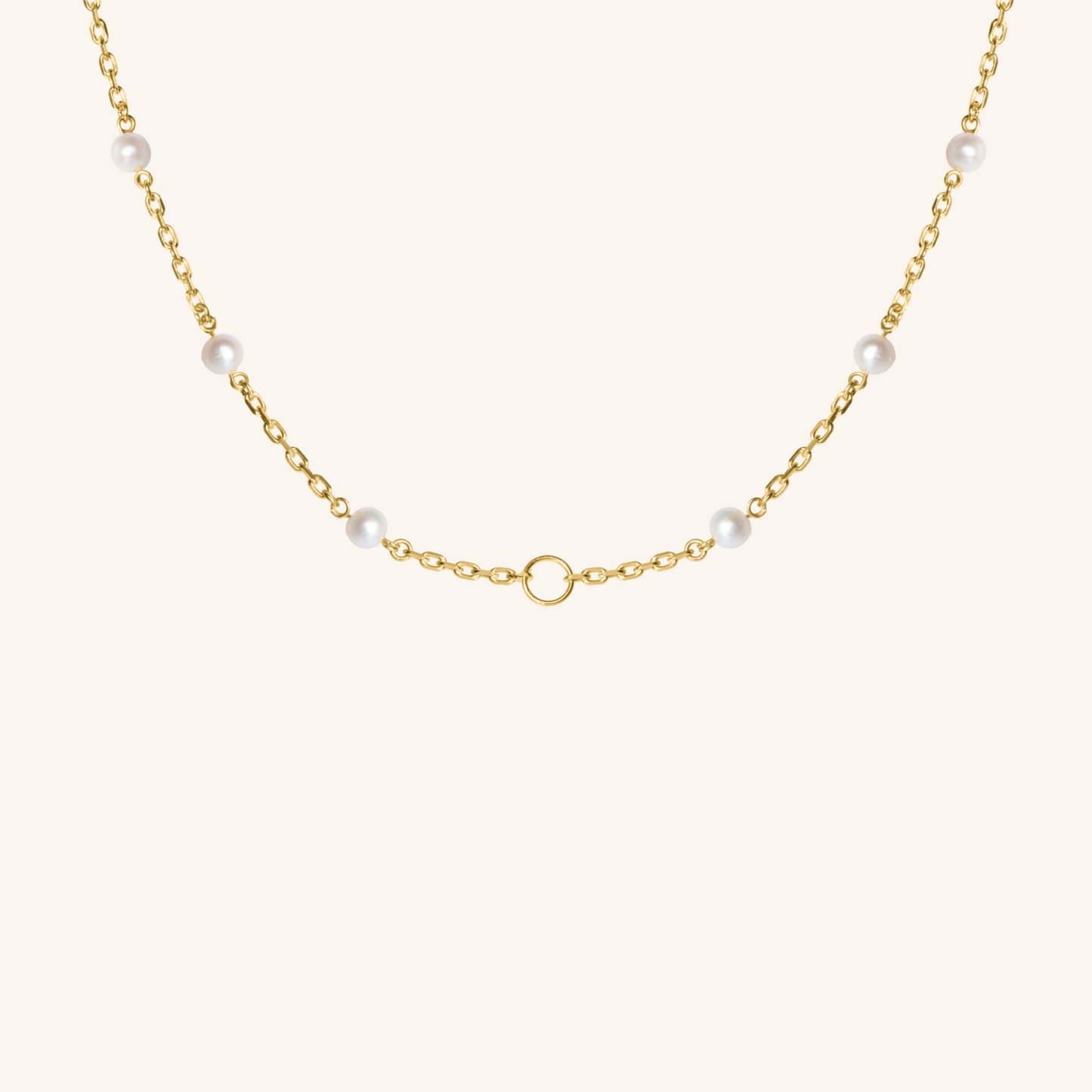 Custom Freshwater Pearl Charm Necklace. Adjustable Length : 20" - 23"