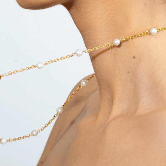 Gold Freshwater Pearl Necklace