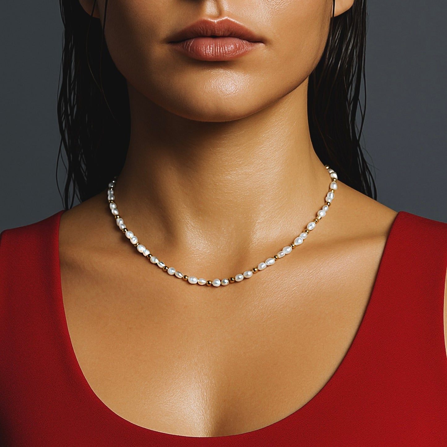 Baroque Pearl Gold Necklace