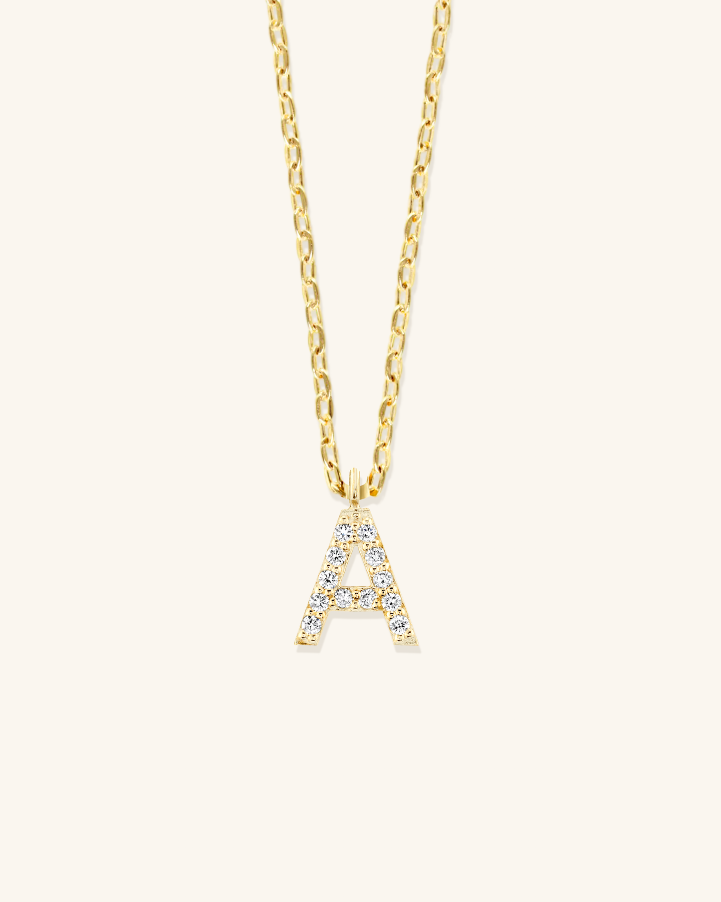 Diamond Initial Dainty Letter Necklace