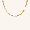 Custom Gold Cable Chain Charm Necklace. Adjustable length : 18