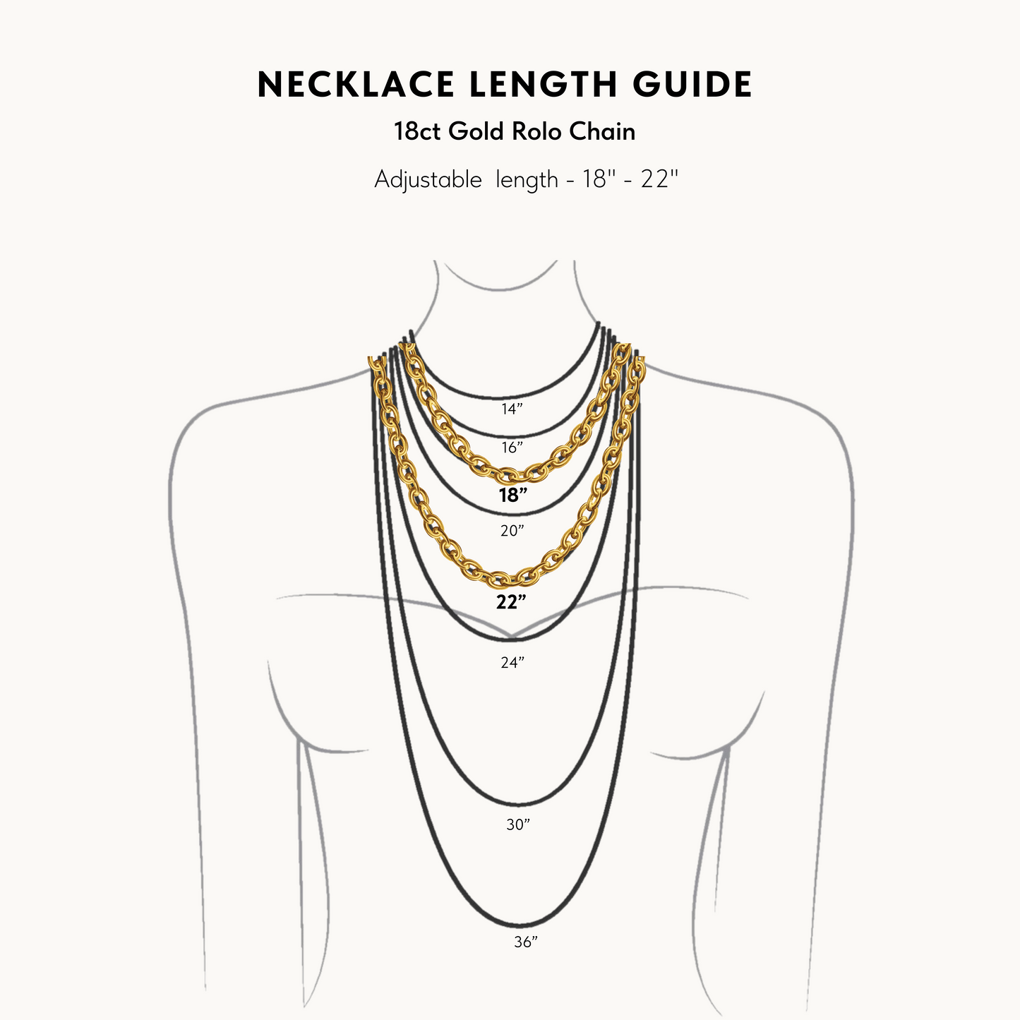 Gold Cable Chain Necklace