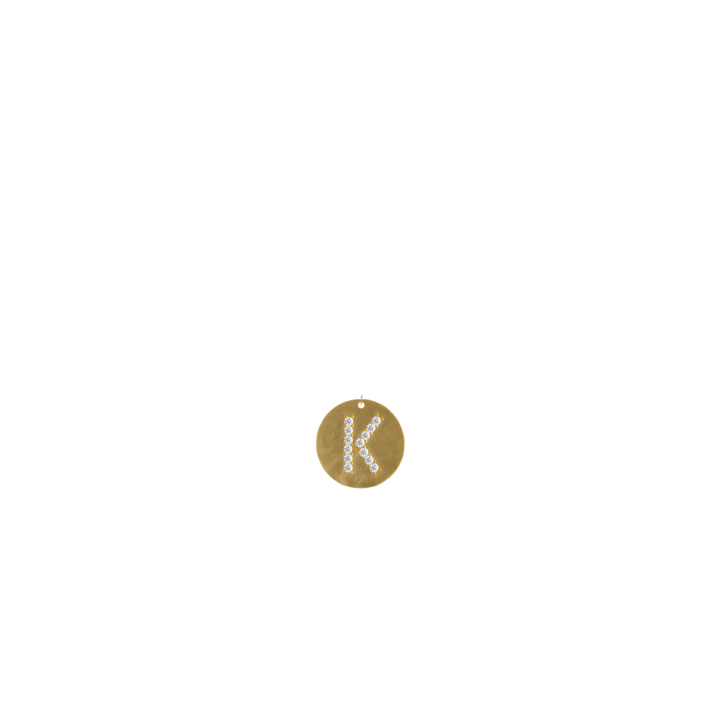 Gold Coin Initial Pendant - K