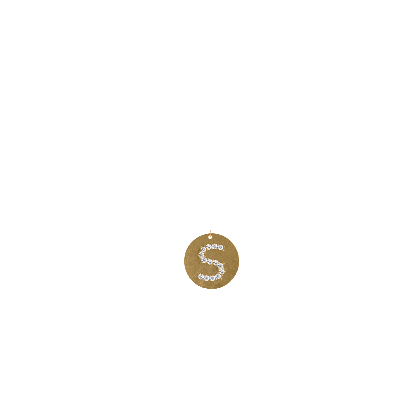 Gold Coin Initial Pendant - S