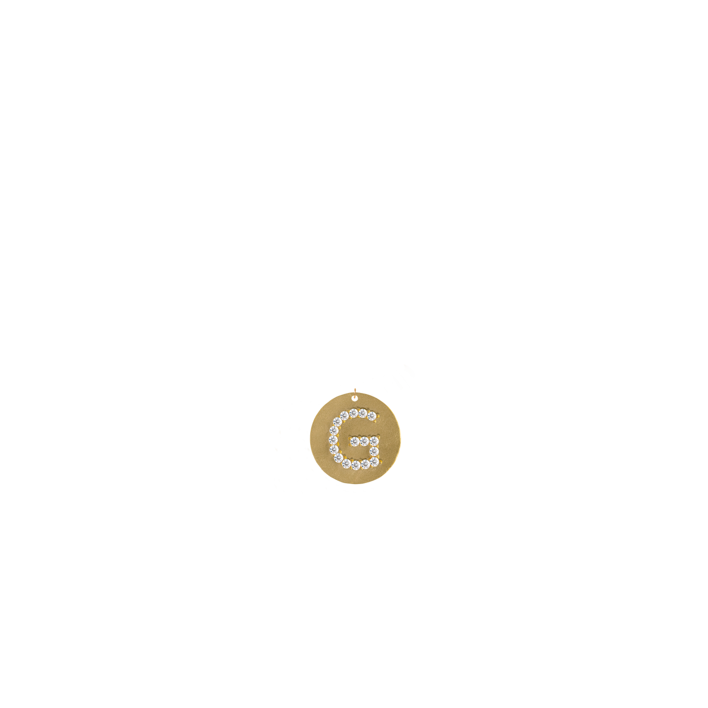 Gold Coin Initial Pendant - G