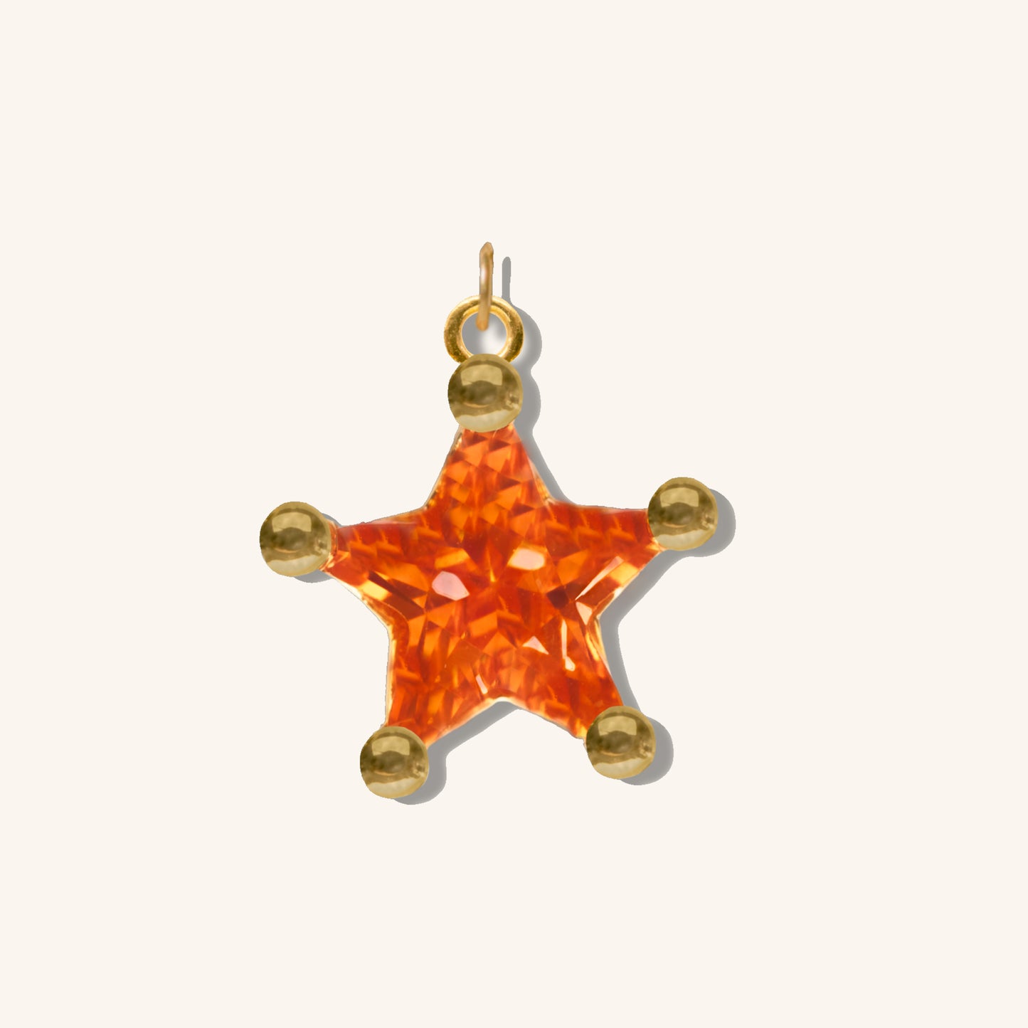 Mini Astrid Star Charm - Orange
