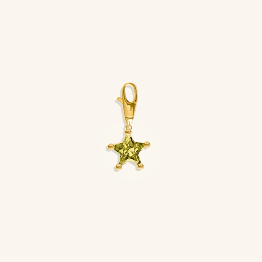 Mini Astrid Star Charm - Light Green