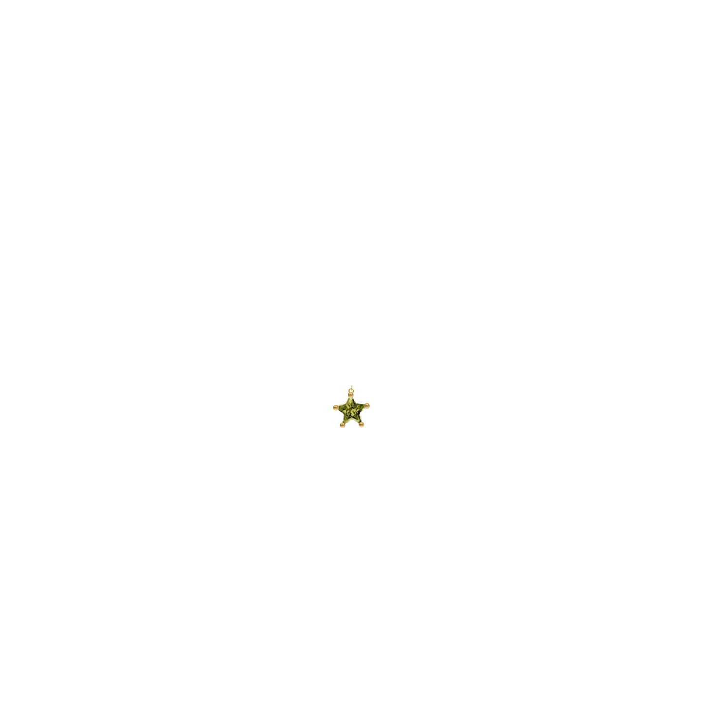 Mini Astrid Star Charm - Light Green