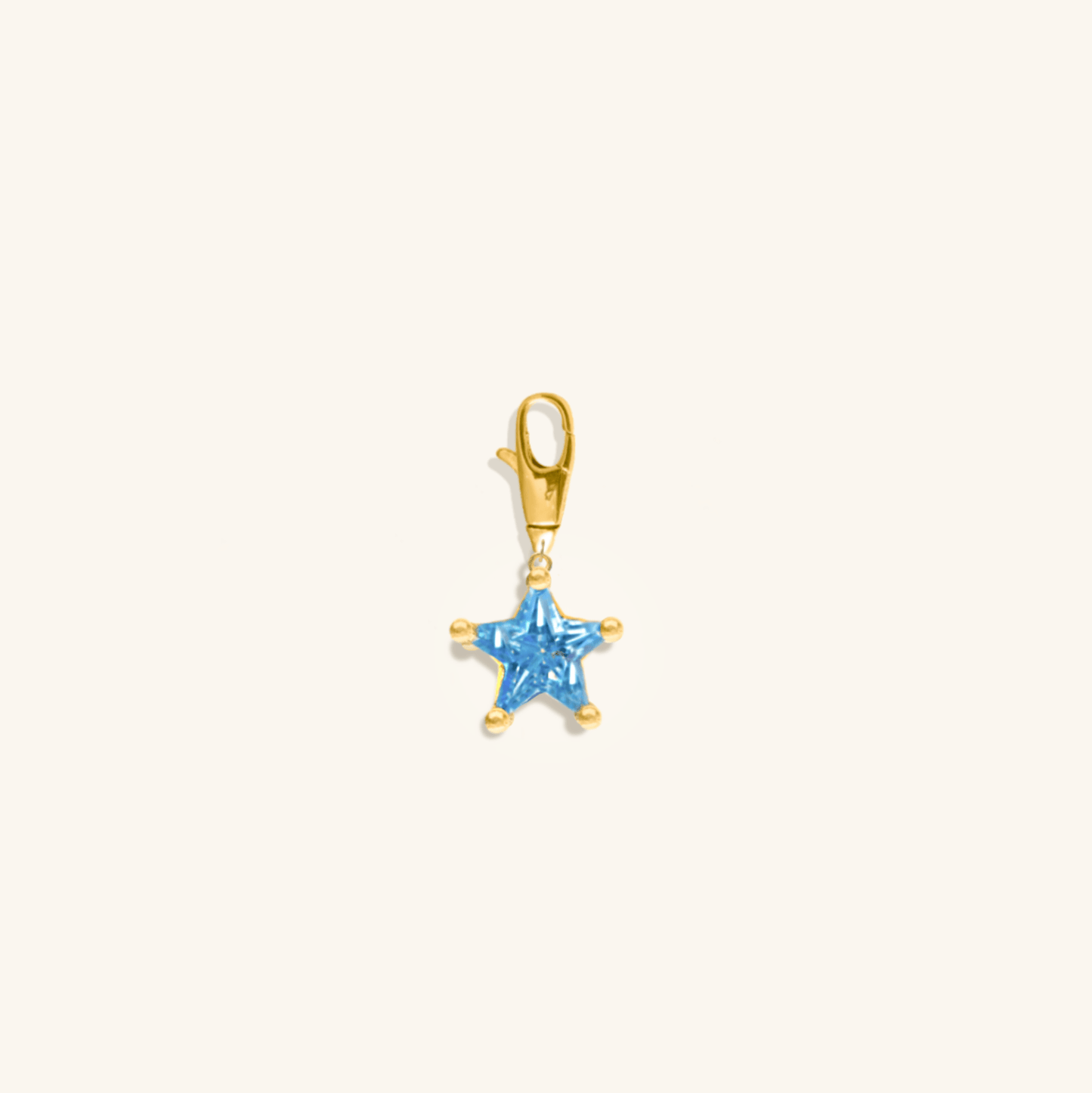 Mini Astrid Star Charm - Light Blue