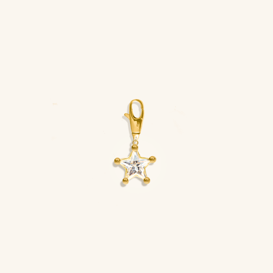 Mini Astrid Star Charm - Diamond