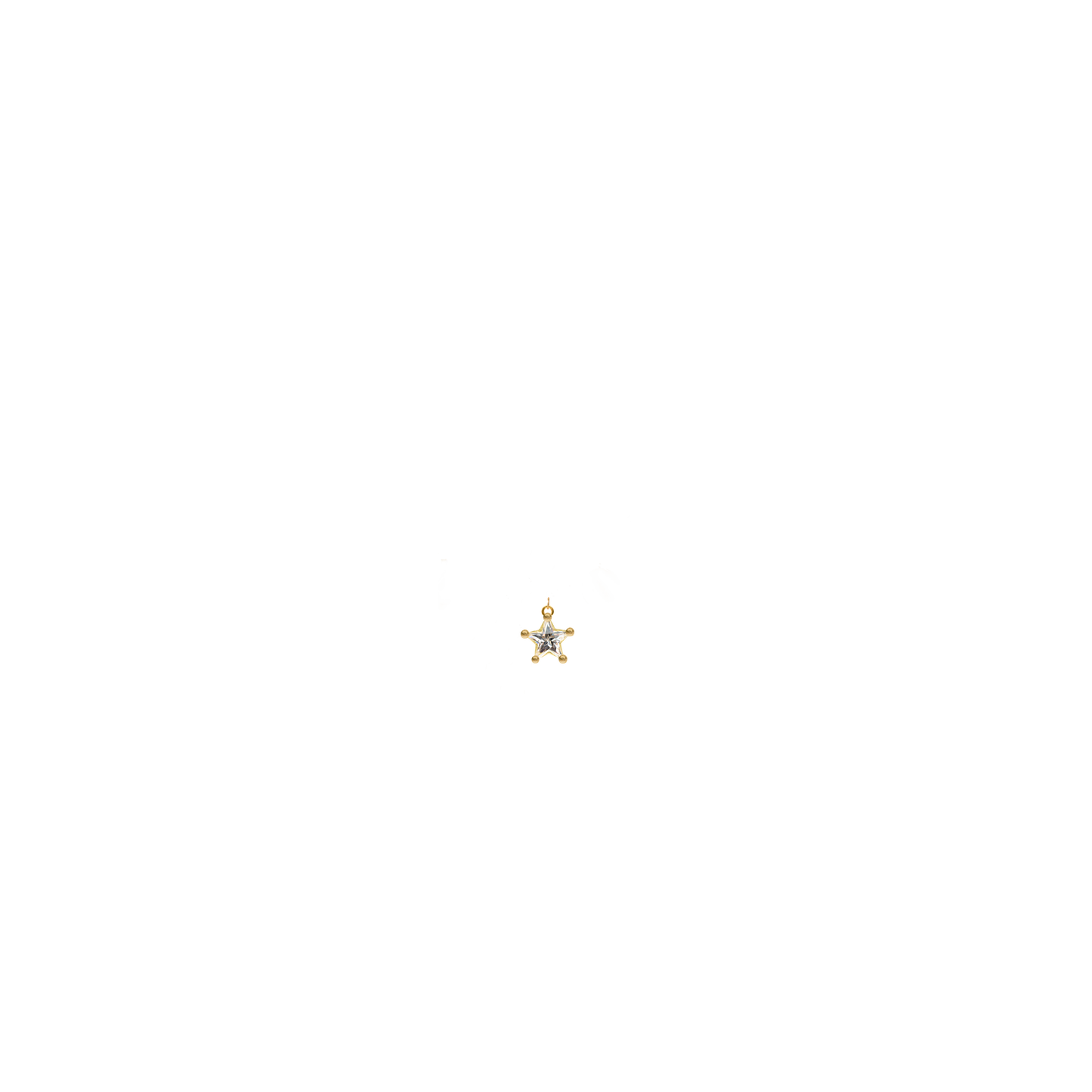Mini Astrid Star Charm - Diamond