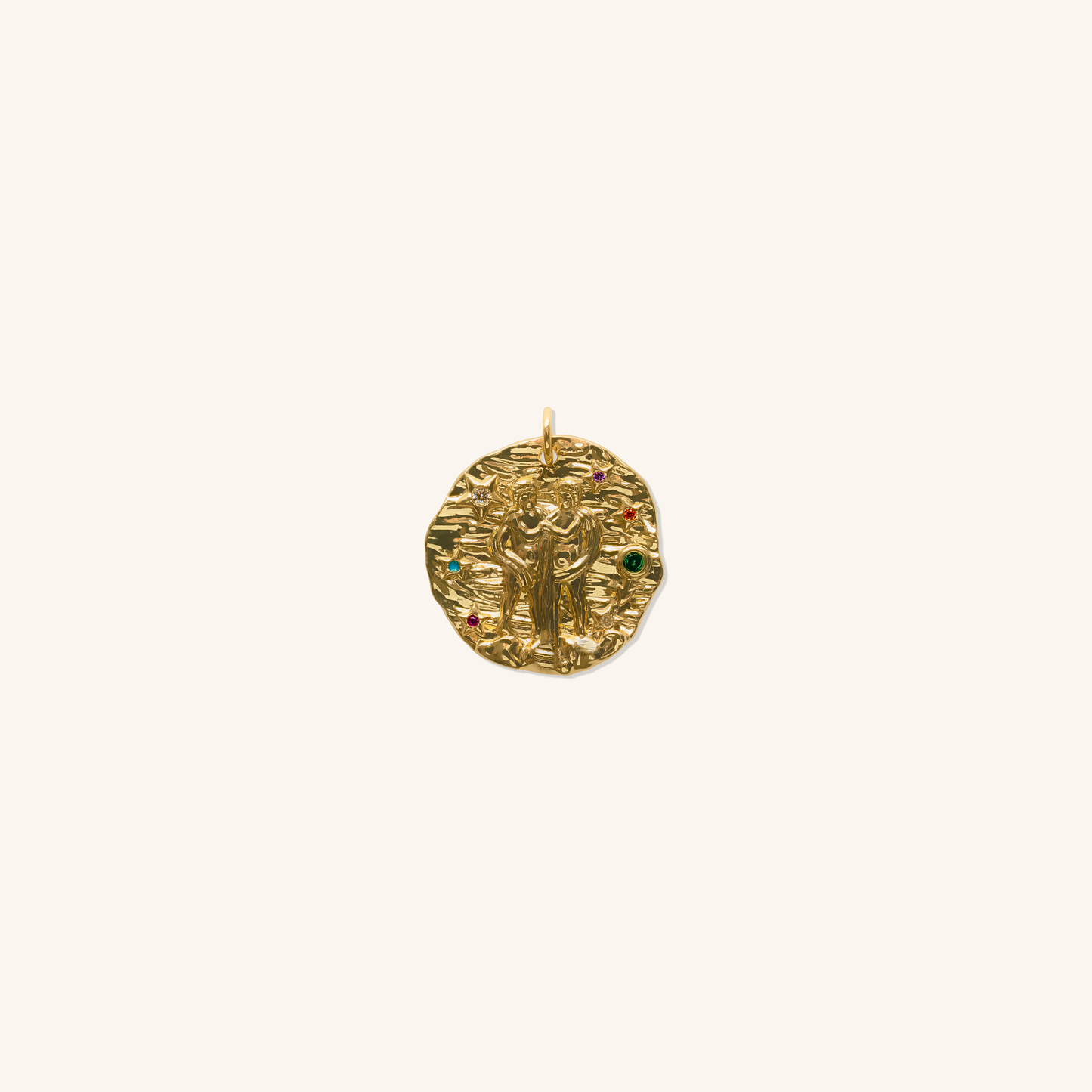 Gemini Micro Páve Zodiac Pendant