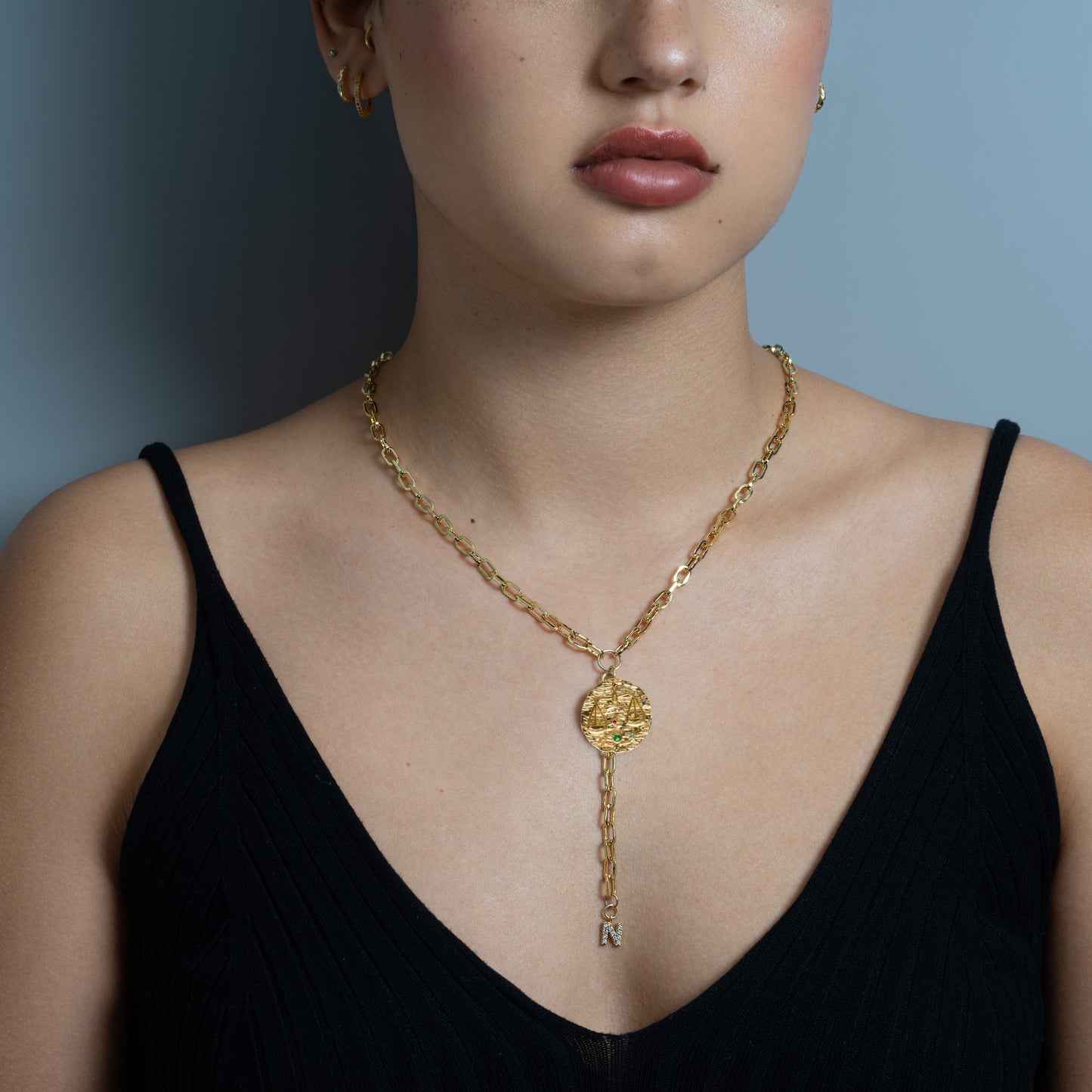 Libra Micro Páve Zodiac Pendant