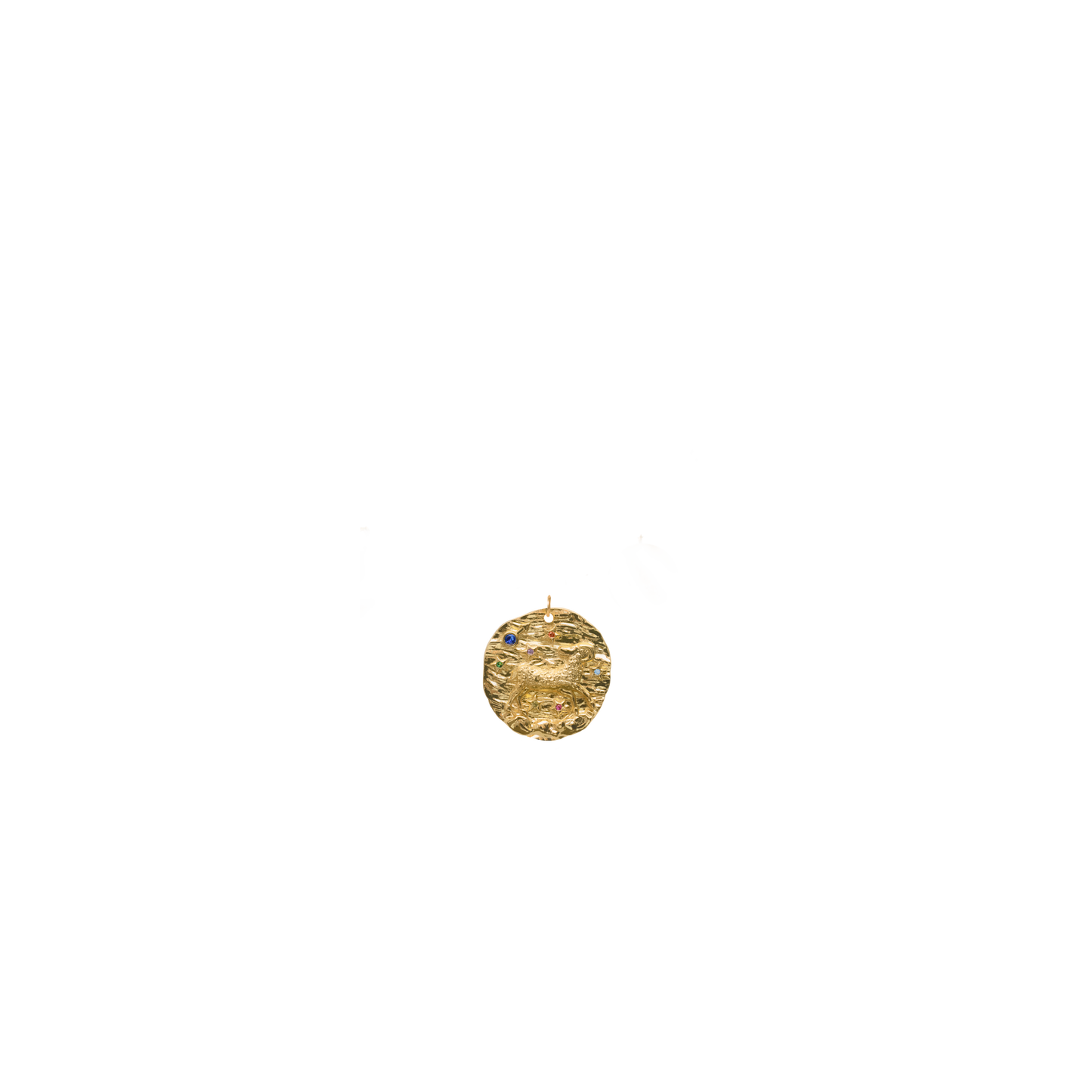 Aries Micro Páve Zodiac Pendant