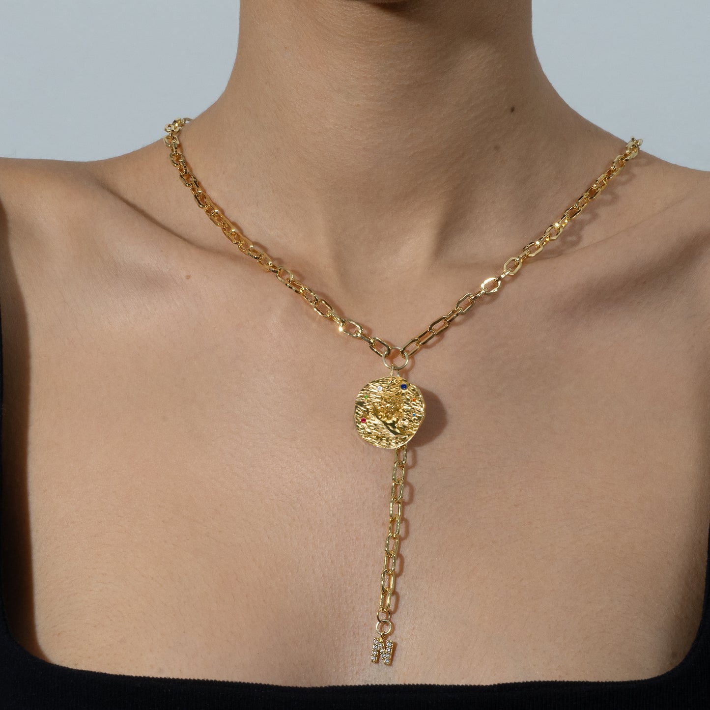 Cancer Micro Páve Zodiac Pendant
