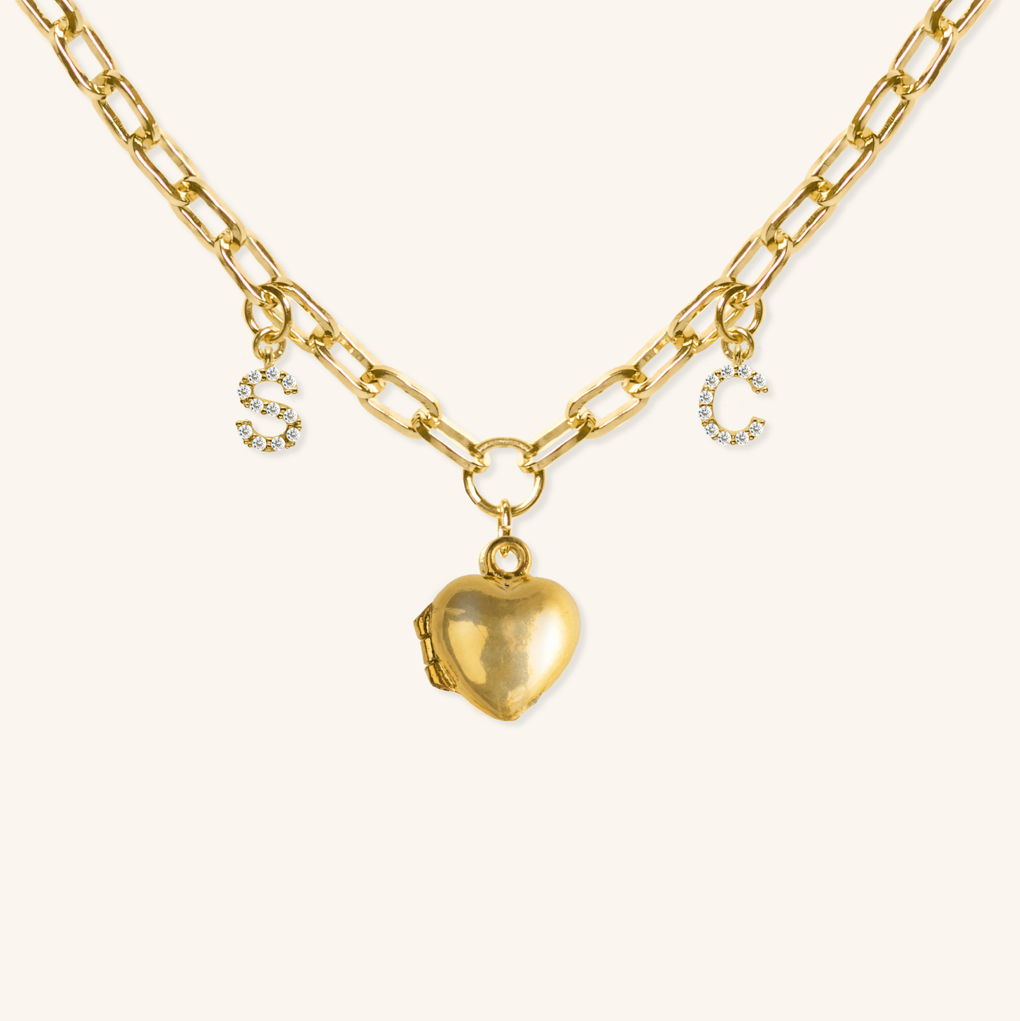 Double sided Perfume heart pendant