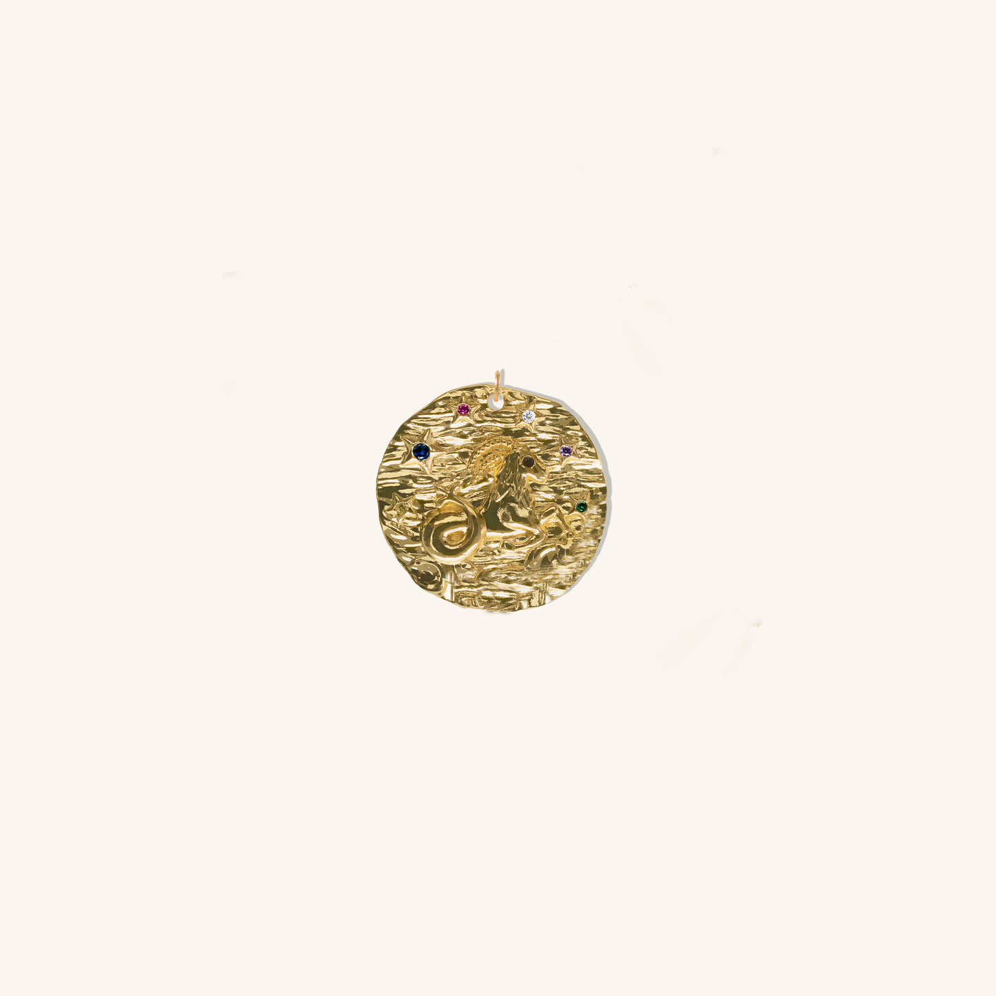 Capricorn Micro Páve Zodiac Pendant