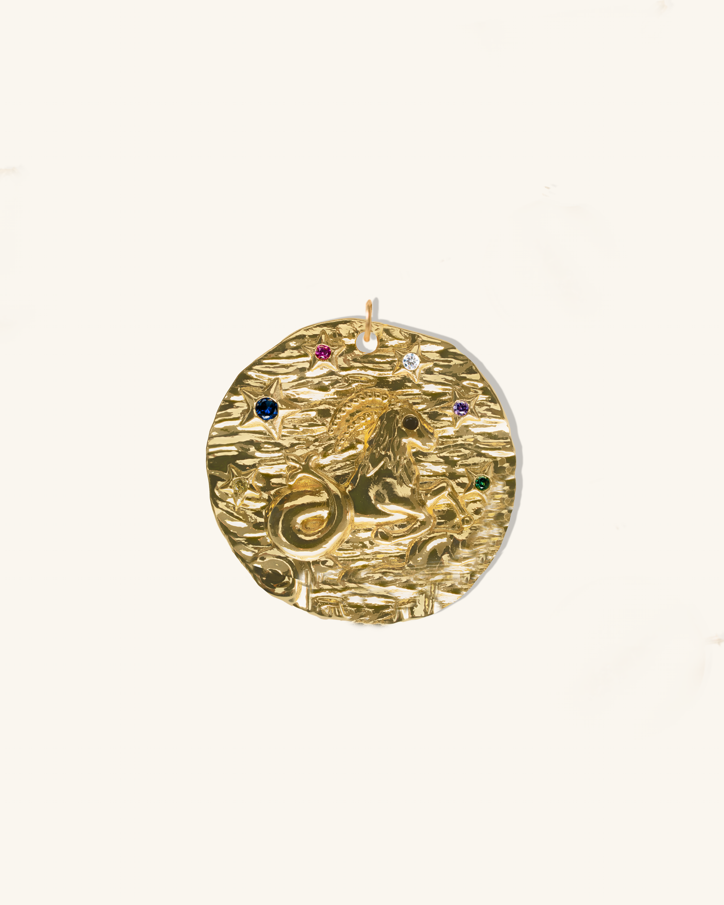 Capricorn Micro Páve Zodiac Pendant