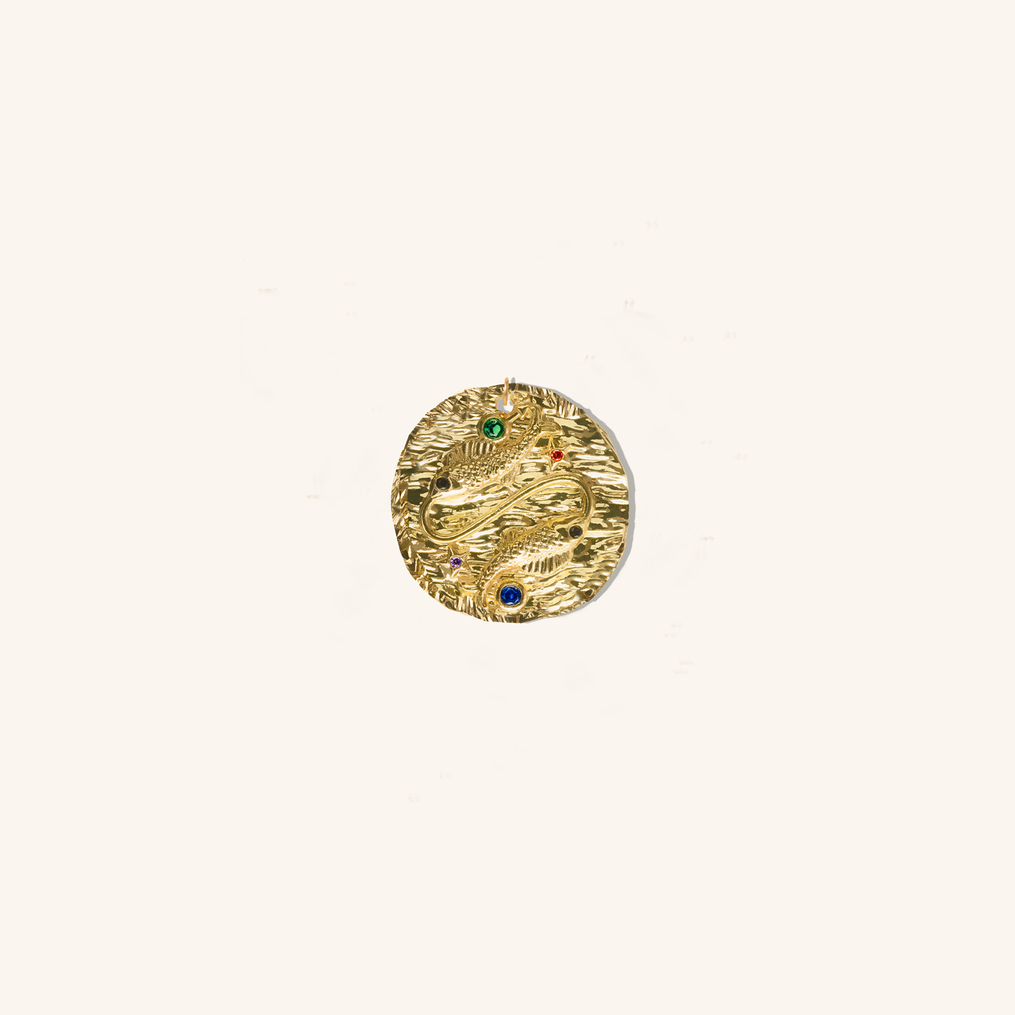 Pisces Micro Páve Zodiac Pendant
