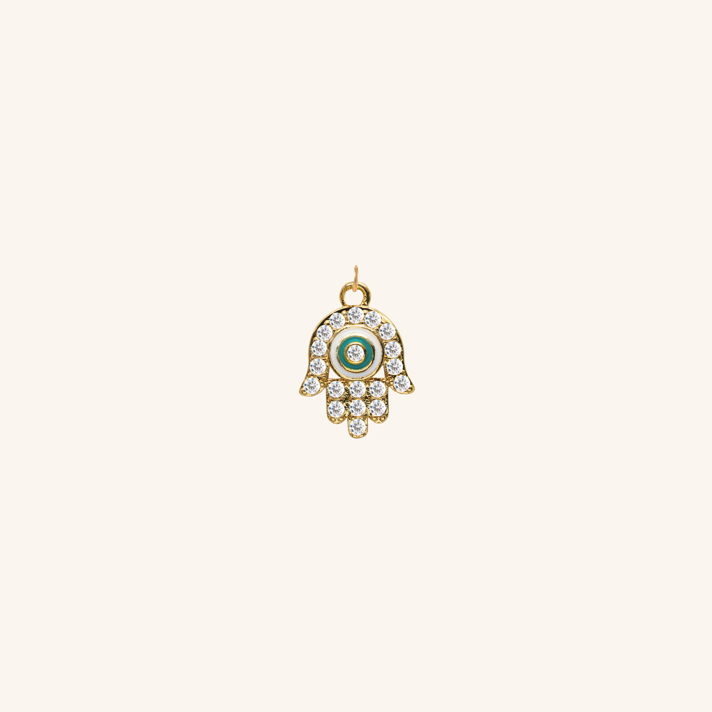Santorini Páve Hamsa Charm