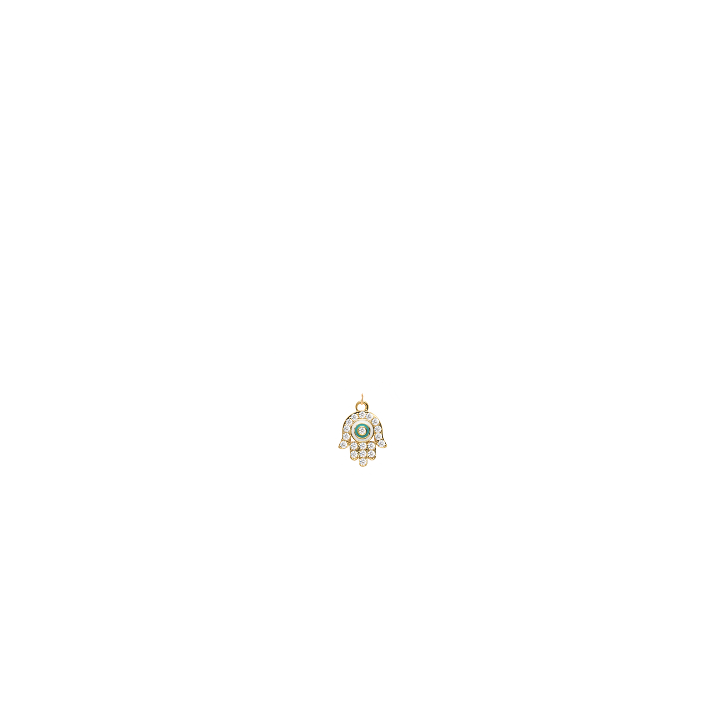 Santorini Páve Hamsa Charm