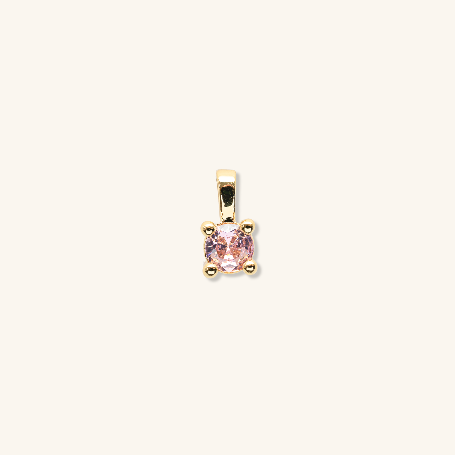 Pink gemstone mircro charm