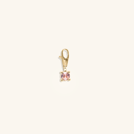 Pink gemstone mircro charm